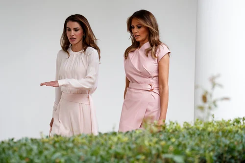 Regina Rania și Melania Trump în 2018. FOTO: Profimedia
