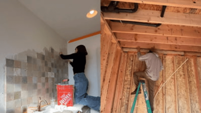 Doi tineri și-au construit singuri casa pentru a reduce costurile. „Am smuls faianța de pe pereți de nenumărate ori pentru că nu arăta cum îmi doream”