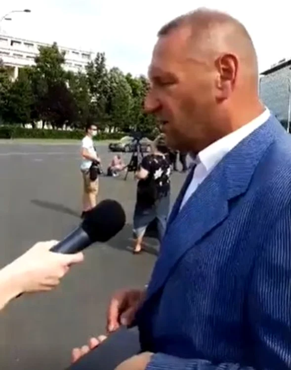 Viorel Cataramă a făcut declarații sâmbătă, la protestul din Piața Victoriei