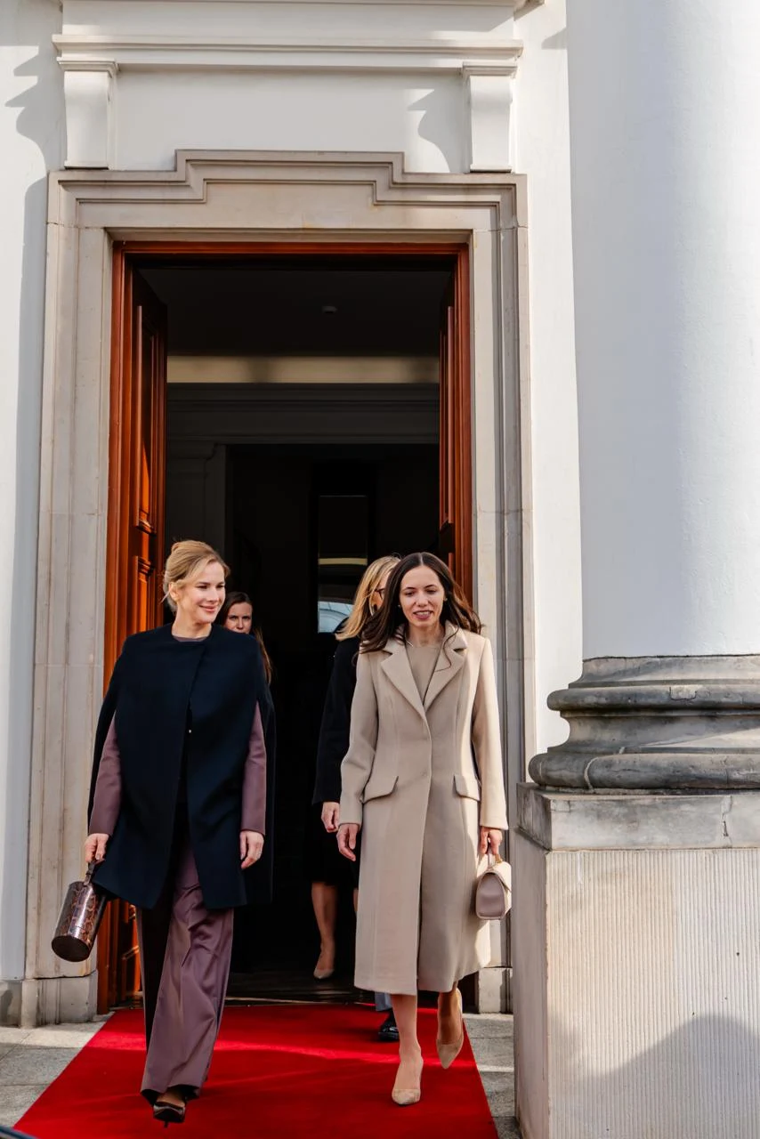 Imagini de la întâlnirea Mirabelei Grădinaru cu Prima Doamnă a Poloniei, la Palatul Prezidențial din Varșovia