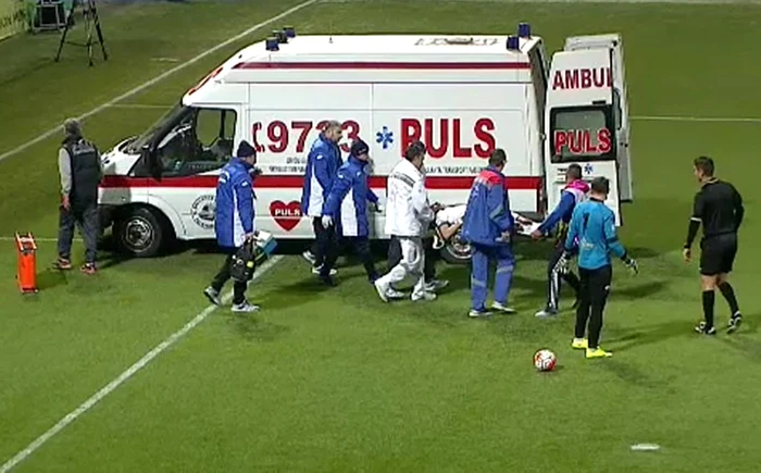 Iulian Mamele a fost dus direct la spital