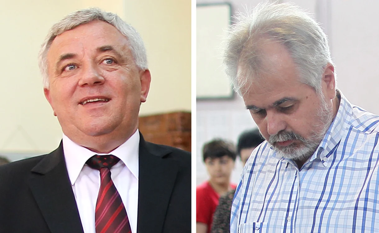 Titu Bojin (stânga) preia ştafeta de la Constantin Ostaficiuc