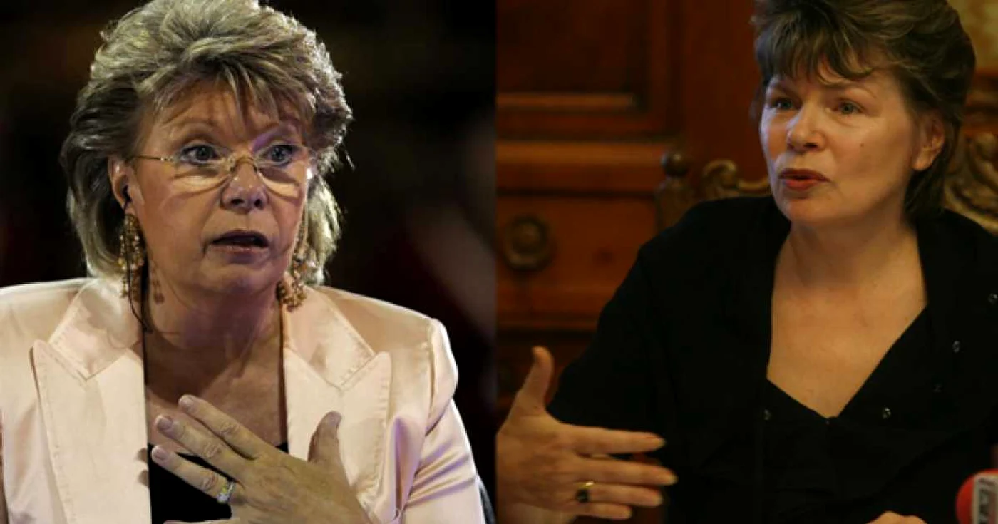 Viviane Reding (stânga) o aşteaptă, joi, la Bruxelles, pe Mona Pivniceru, ministrul justiţiei român FOTO: Mediafax