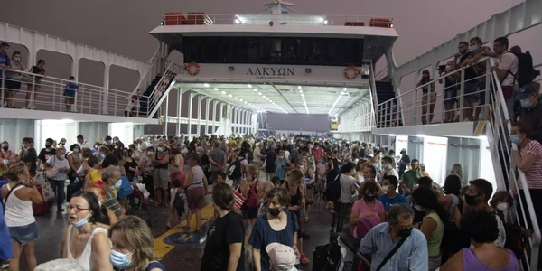 Incendii Grecia evacuare populatie locala turisti august 2021 FOTO Profimedia