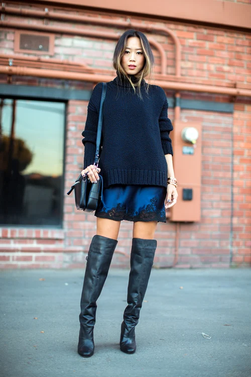 the everygirl x ways to wear dresses in winter 3 jpg jpeg