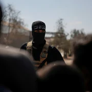 Luptători Hamas mascați   Fîșia Gaza FOTO Profimedia jpg