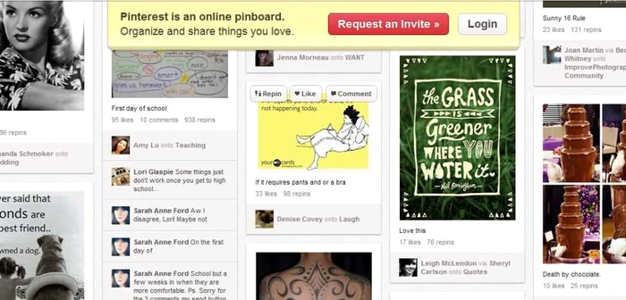 Cei interesaţi de Pinterest pot solicita o invitaţie.