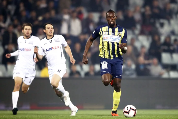 Usain Bolt a marcat două goluri pentru Central Coast Mariners într-un meci amicalFoto: Guliver / GettyImages