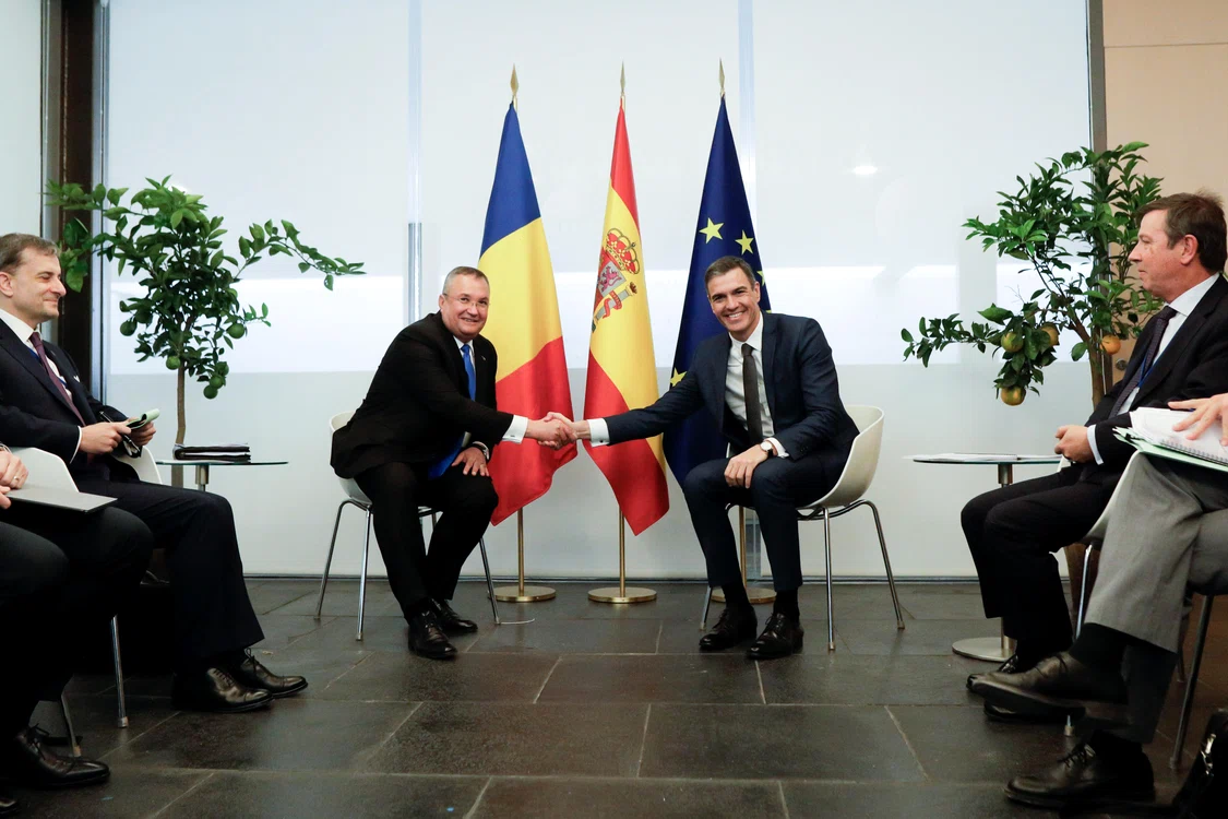 Premierul Nicolae Ciucă și Pedro Sanchez FOTO Arhivă 