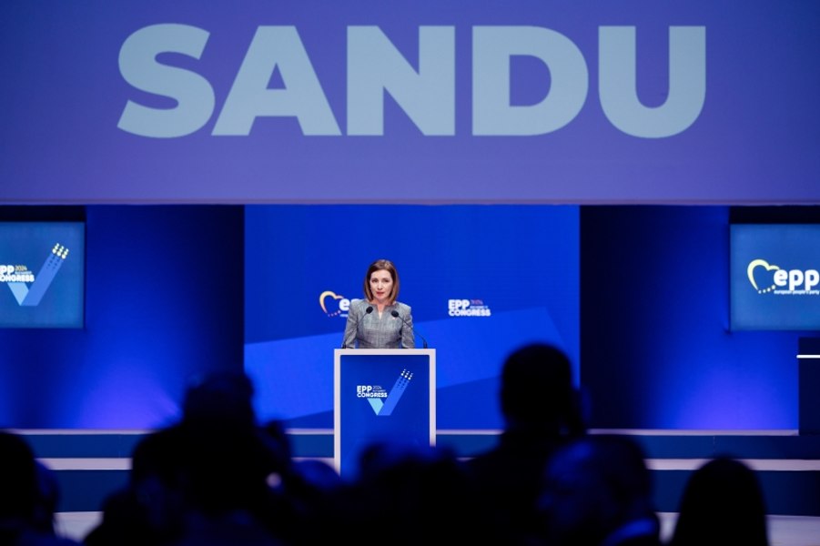 Maia Sandu, la Congresul PPE: Rusia își dorește să atragă Rep. Moldova în sfera sa de influență