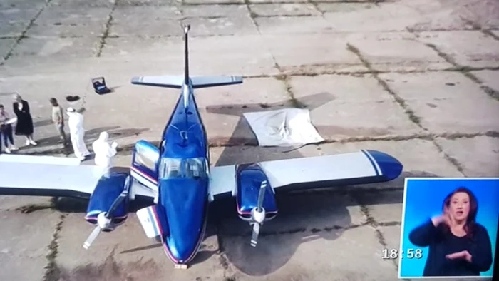 Avionul Beechcraft a fost găsit abandonat în Bulgaria FOTO Captură video