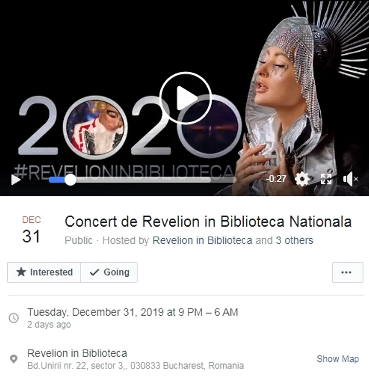 Delia a concertat de Revelion la Biblioteca Naţională