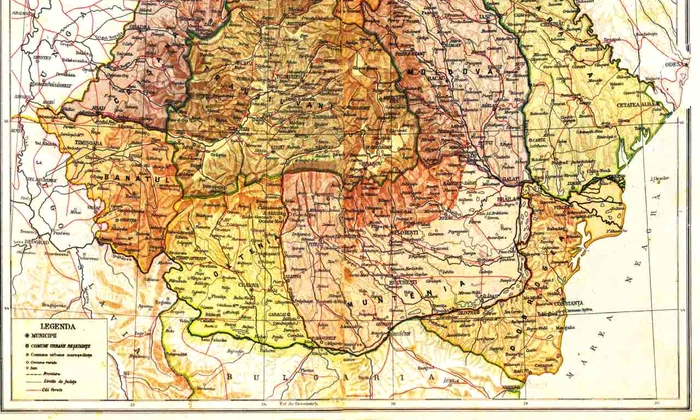 Harta României Mari (© Muzeul Naţional al Hărţilor şi Cărţii Vechi / Muzeul Naţional Cotroceni / Getty Images)