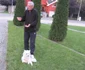 Emerich Dembroschi şi Athos la plimbare FOTO Ştefan Both