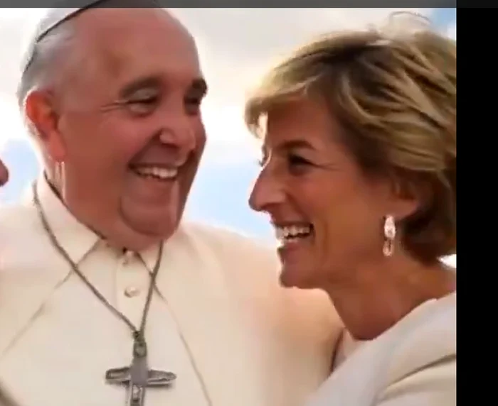 Papa Francis și prințesa Diana FOTO: Captura video