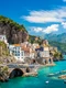 Peisaj cu oraşul Atrani pe celebra coastă amalfi Italia FOTO Shutterstock