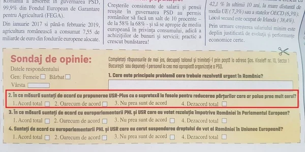 sondaj de opinie PSD 
