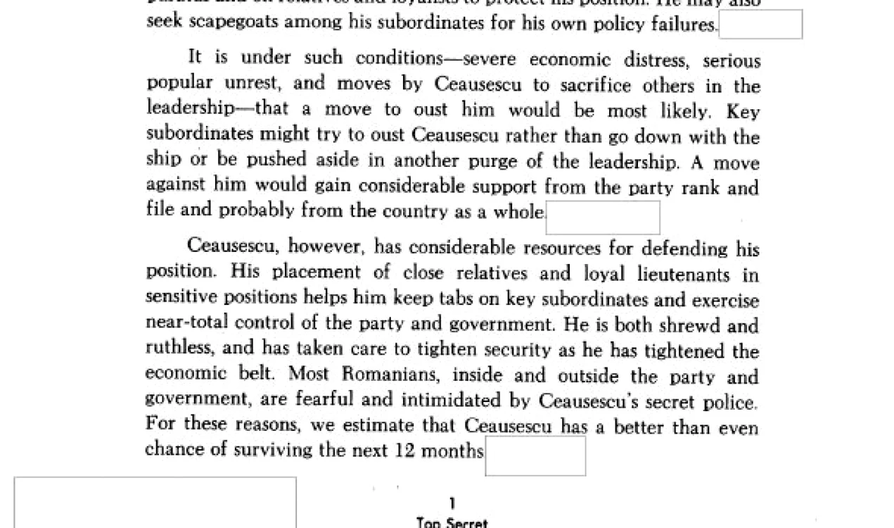 cia ceausescu 1983
