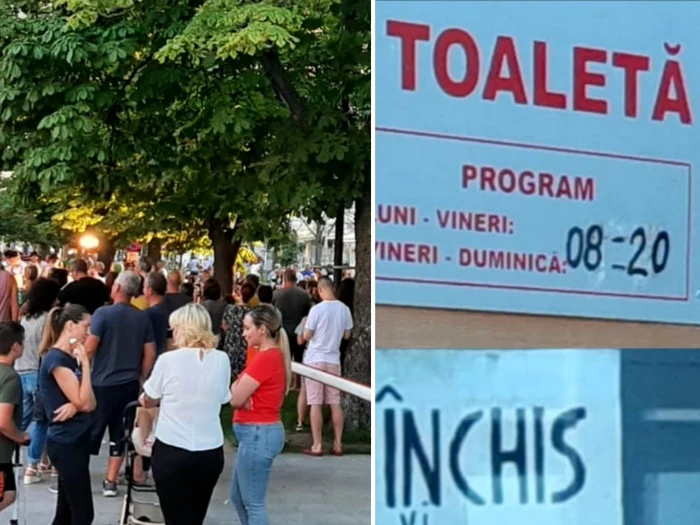 Centrul oraşului, plin de lume, dar toatele publică era închisă
