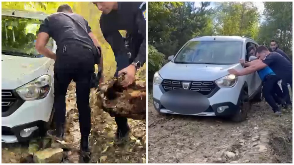O familie cu cinci copii a rămas blocată pe un drum forestier, după ce șoferul a urmat indicațiile GPS