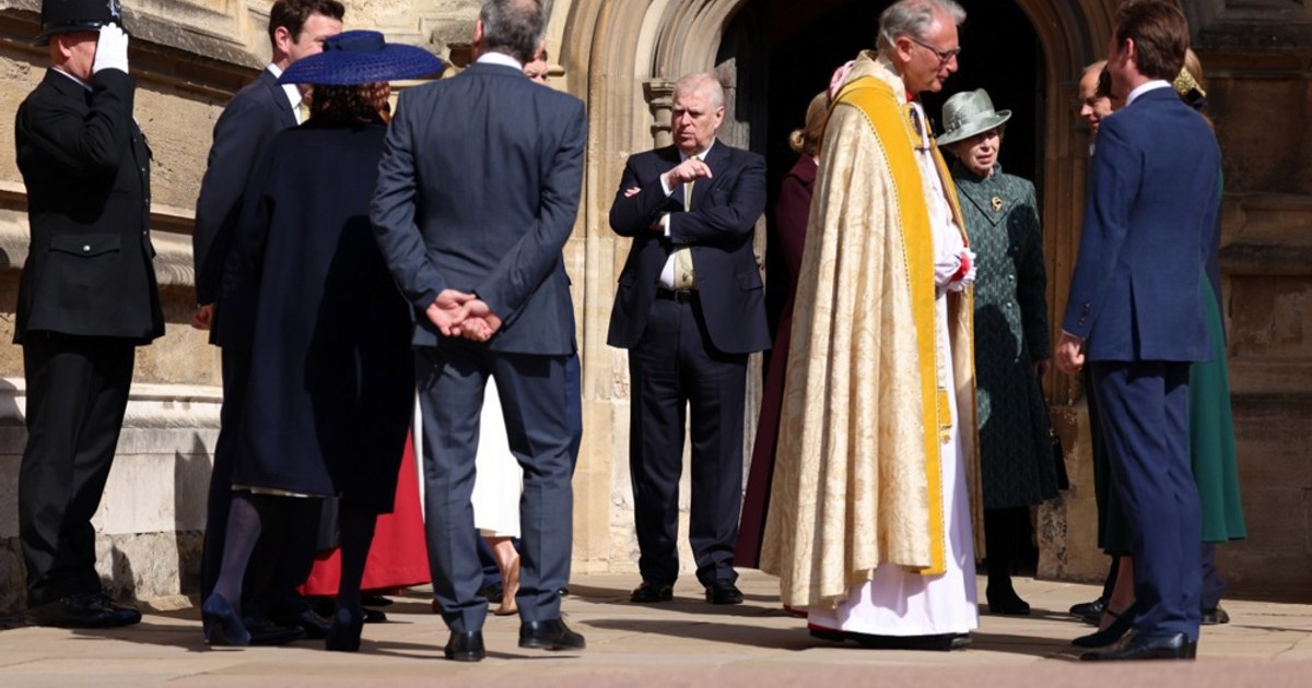 Prințul Andrew reapare la slujba de Paște, alături de regele Charles și regina Camilla