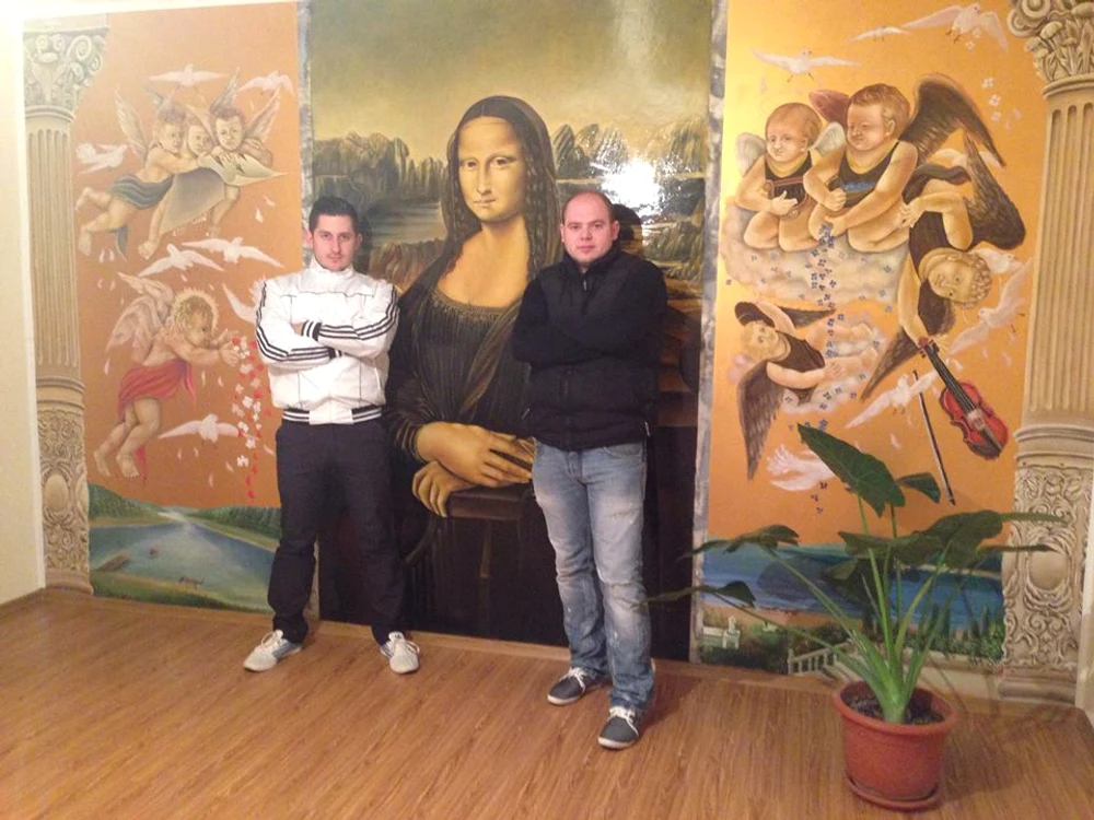 
    Mona Lisa, înconjurată de îngeri - o lucrare elaboratăFoto: Arhivă personală Vasile Marina  