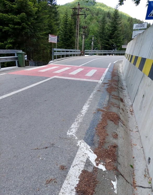 Bizara trecere de pietoni care se opreşte într-un zid de pe drumul Athosului românesc în Vâlcea - în prezent Foto Adrian Mihăilă