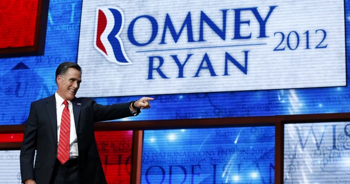 Candidatul republican în timpul discursului din cadrul Convenţiei Naţionale din Tampa FOTO Reuters