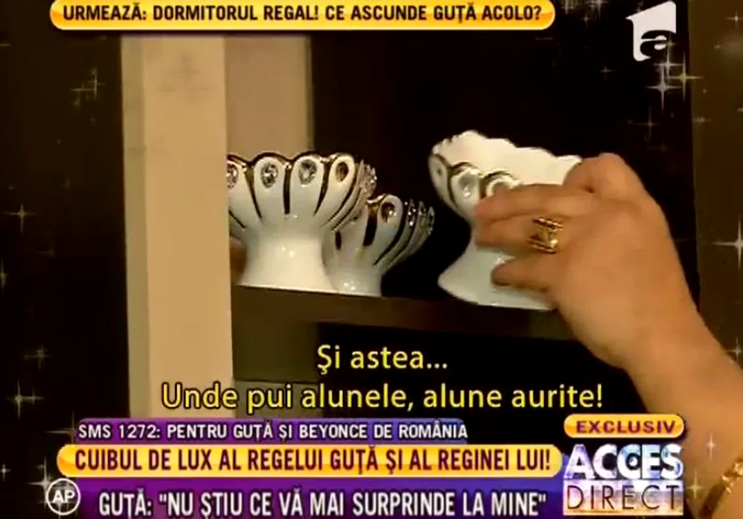 Nicolae Guţă a stat în pat la emisiunea Simonei Gherghe. (captură Antena 1)
