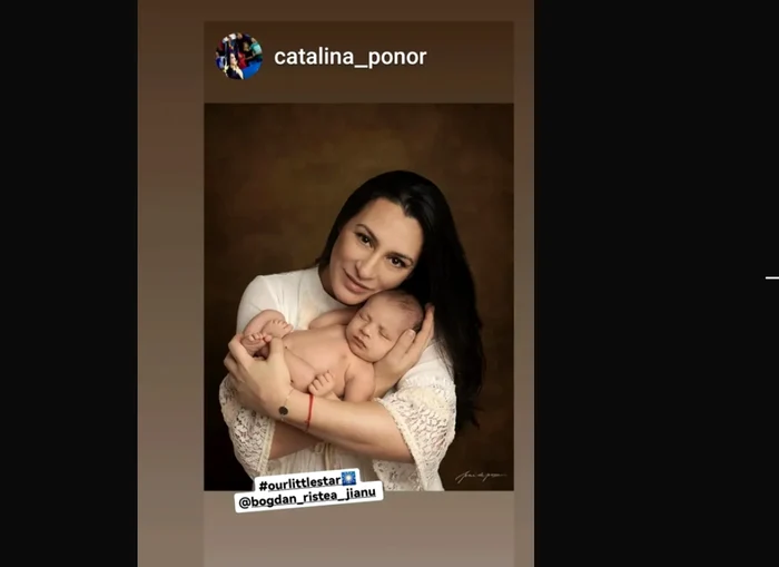Cătălina și micuțul ei star. Foto Instagram