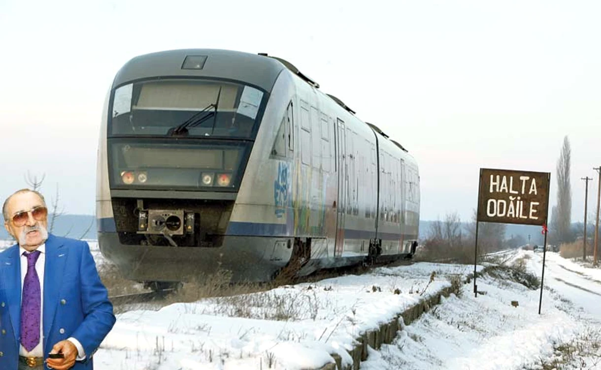 În zona Haltei Odăile ar trebui prelungită calea ferată până la aeroport. Acum, trenul opreşte la Baloteşti şi de acolo pasagerii sunt urcaţi în microbuze Foto: Sever Gheorghe