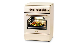 aragaz ldk 6060 ecai beige rustic ng siguranta cuptor electric cu convectie aprindere iluminare capac metalic bej jpg