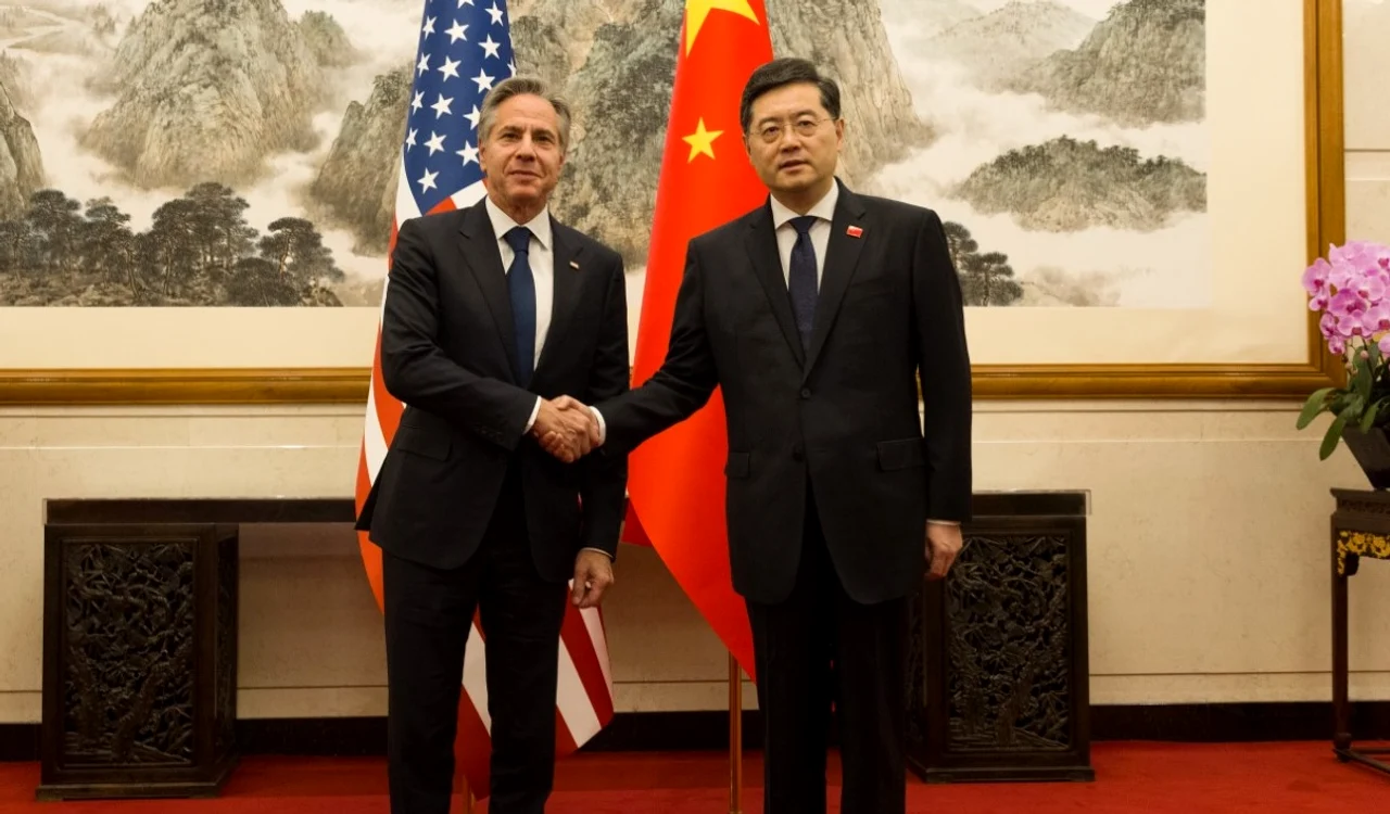 Antony Blinken și omologul său chinez Qin Gang FOTO US Departament of State