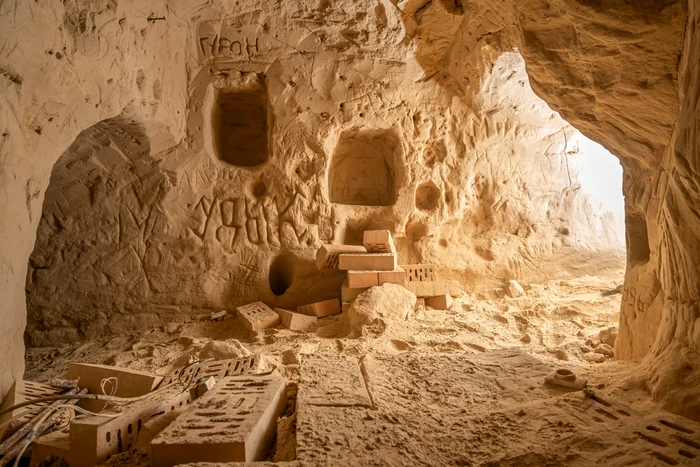 Tunelul unei peșteri din dealurile Kievului Foto Shutterstock (imagine cu scop ilustrativ)