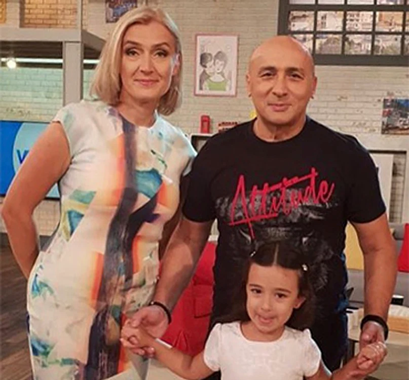 Violeta și Marcel, alături de fiica lor