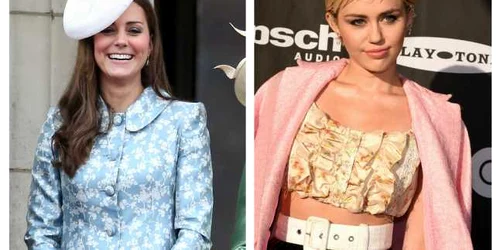 miley cyrus şi kate middleton colaj foto getty