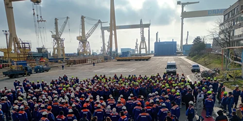 Protest la Șantierul Naval Damen Mangalia FOTO BNS jpg