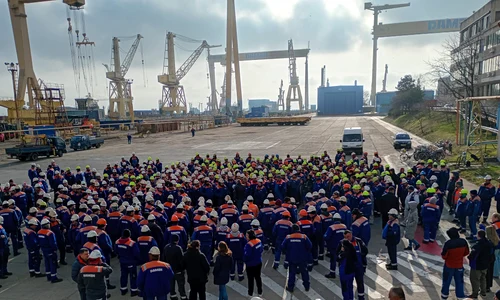 Protest la Șantierul Naval Damen Mangalia FOTO BNS jpg