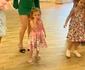 Alina Laufer a îmbrăcat pentru eveniment o salopetă de culoare vedere cu vedere la picioarele bine lucrate la sală