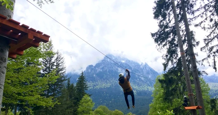 Parcul de aventură are o suprafaţă de 1,5 hectare FOTO Facebook / Castelul Cantacuzino