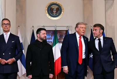 Alexander Stubb, Volodimir Zelenski, Donald Trump, Emmanuel Macron FOTO AFP