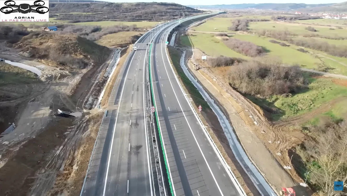 Prima secțiune între Șelimbăr și Boița a Autostrăzii A1 Sibiu Pitești peste Carpați