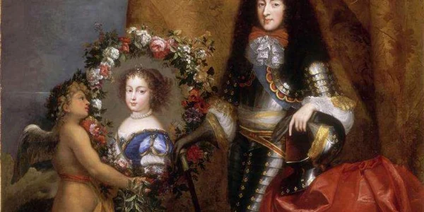 Monsieur with his favourite daughter Marie Louise, Versailles, Pierre Mignard jpg