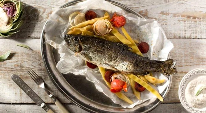 Păstrăv cu cremă de iaurt