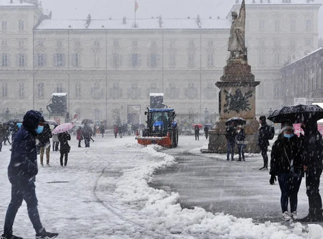 Zapada ninsoare Torino Italia decembrie 2021 FOTO EPA-EFE