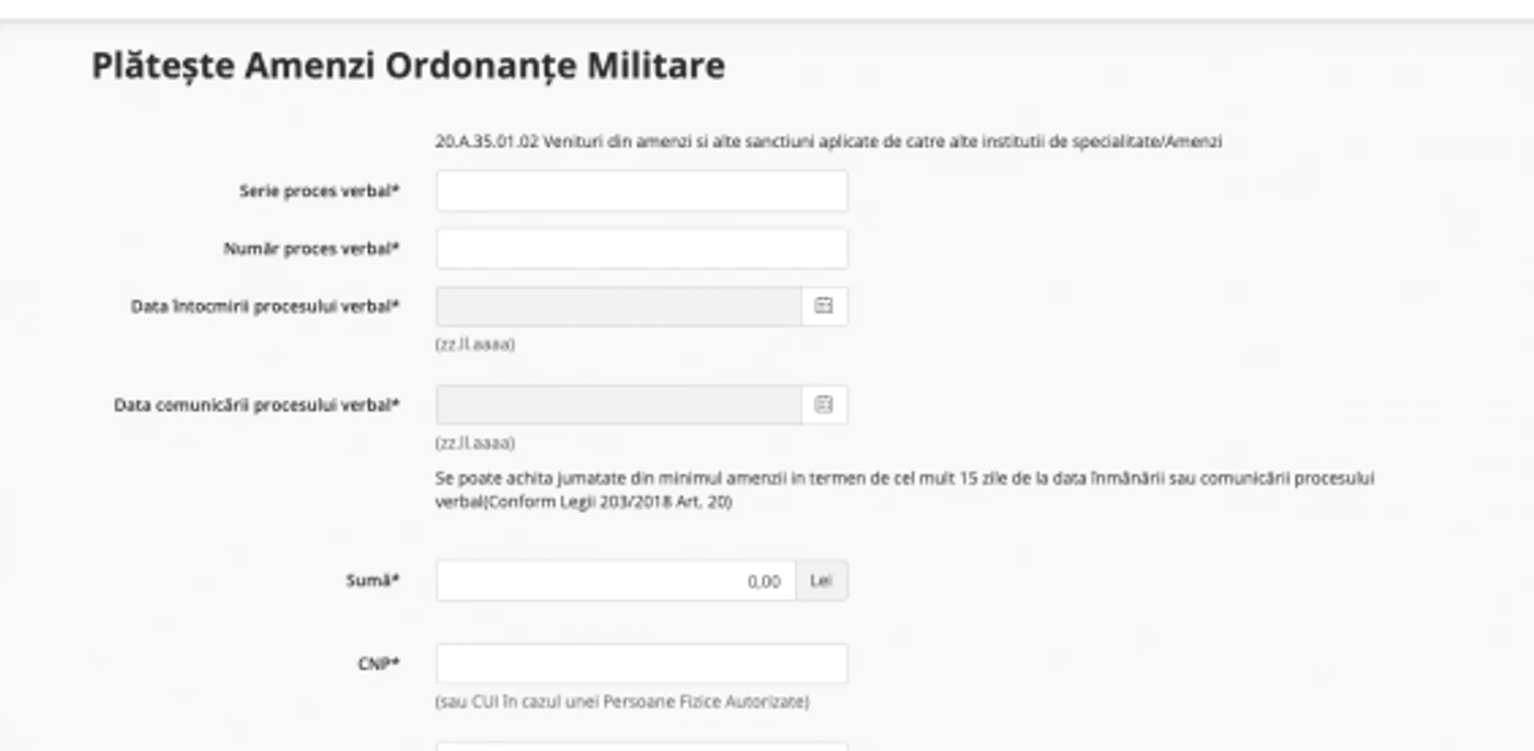Ghişeul.ro are acum o secţiune pentru plata amenzilor date în baza Ordonanţelor Militare