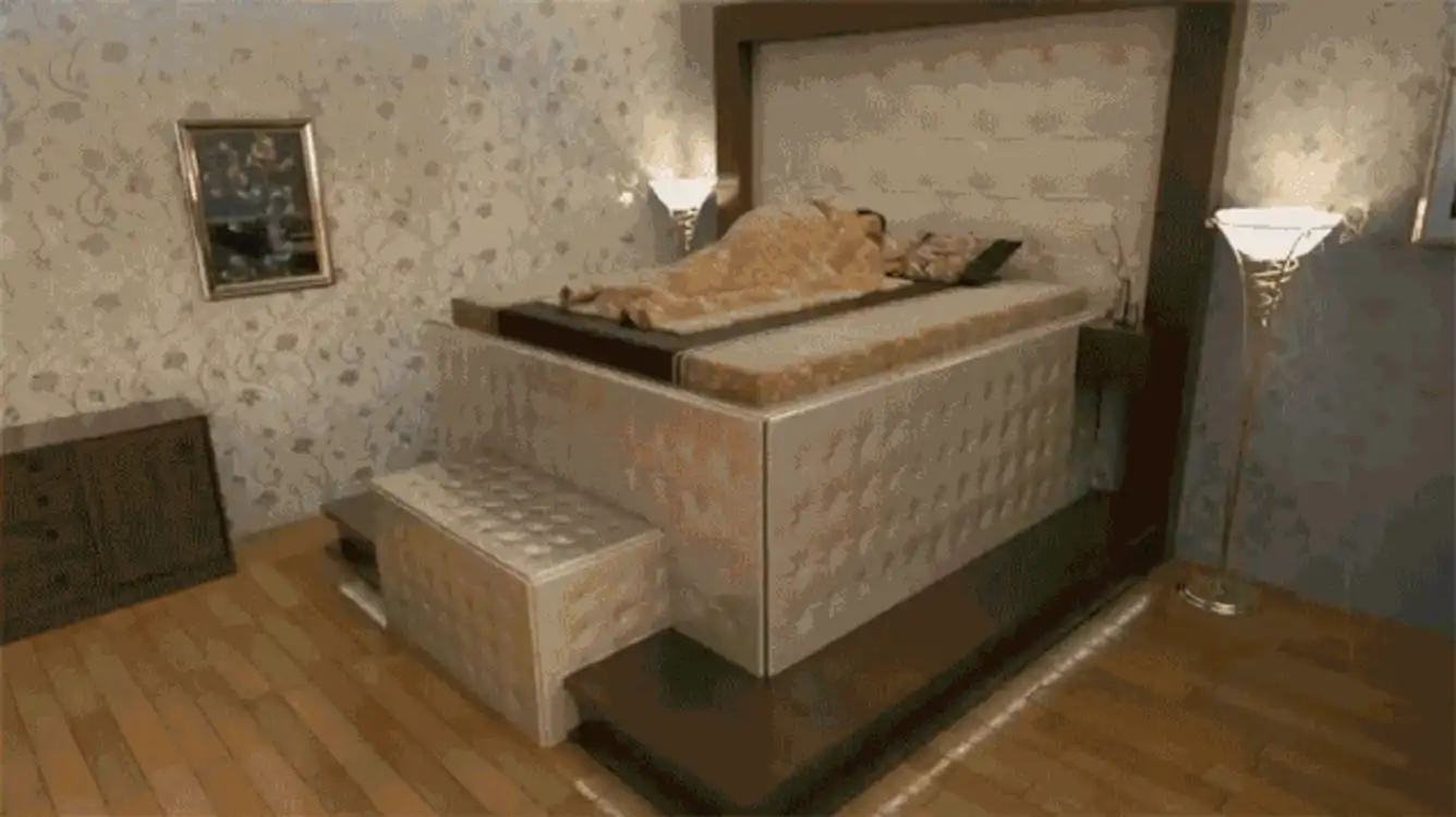 Iată cum se desface patul anti-cutremur