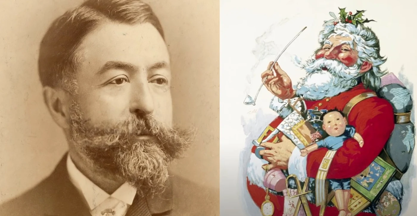 Thomas Nast, creatorul lui Moș Crăciun / foto: colaj captură video