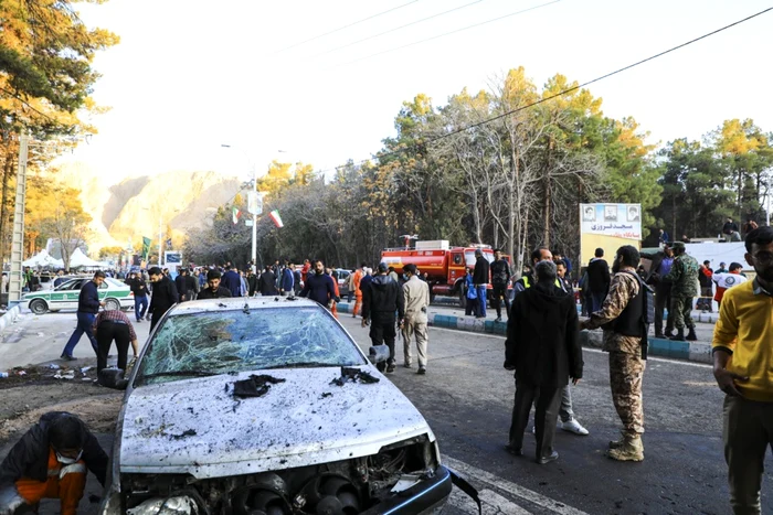 Atentatele asupra procesiunii la mormântul lui Soleimani au făcut 95 de victime FOTO EPA-EFE