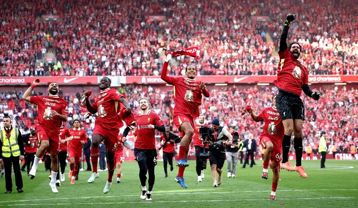 Liverpool FC a celebrat titlul cu numărul 20 din istorie (FOTO: EPA)